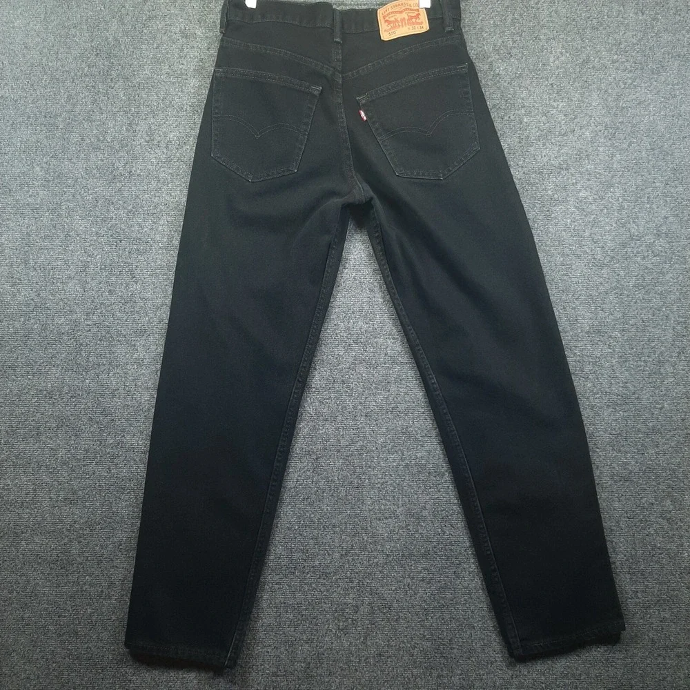 Levi's 550 Jeans Black Relaxed Fit Tapered Leg Size 32X34